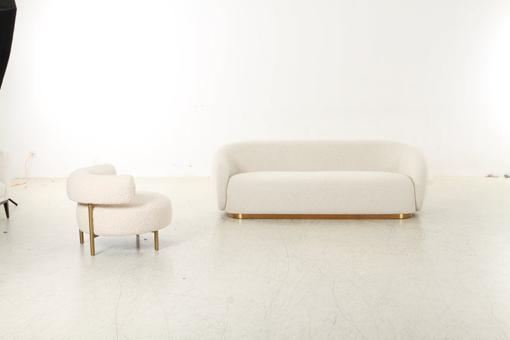 Brice Bouclé Cream Sofa