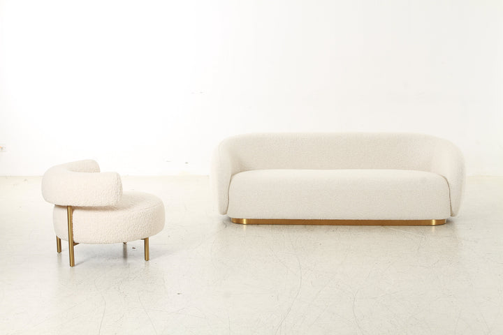 Brice Bouclé Cream Sofa