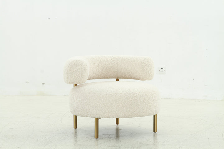 Faux Shearling Circle Chair