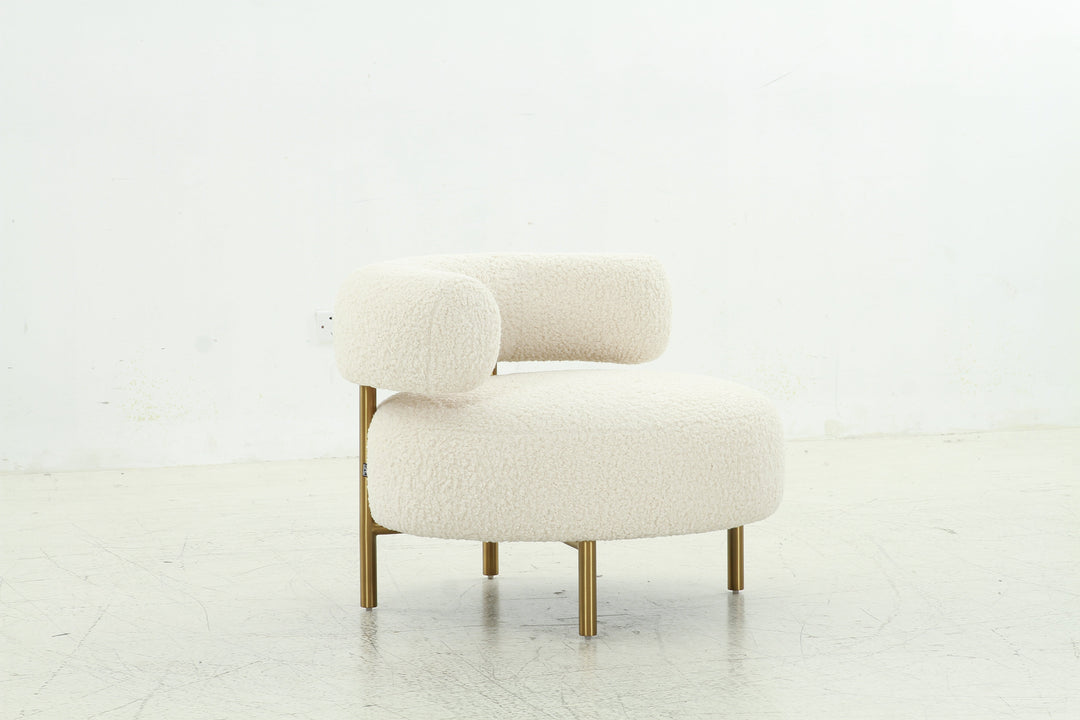 Faux Shearling Circle Chair