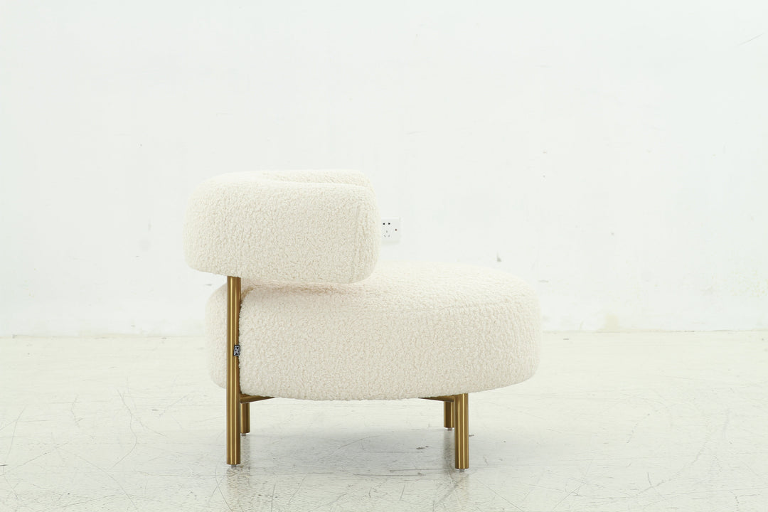 Faux Shearling Circle Chair