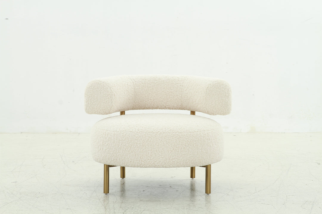 Faux Shearling Circle Chair