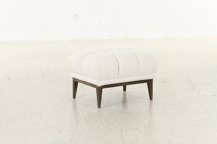 Avalon White & Black Ottoman