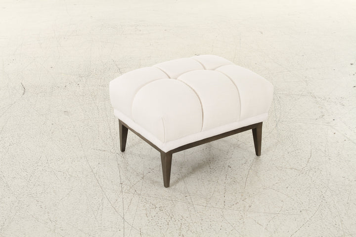 Avalon White & Black Ottoman