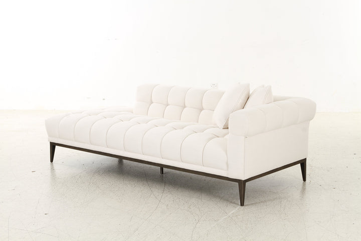 Avalon White & Black Left Lounger