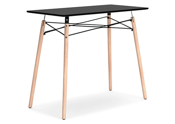 Jaspeni Black/Gray,Natural Home Office Desk (6615670161504)