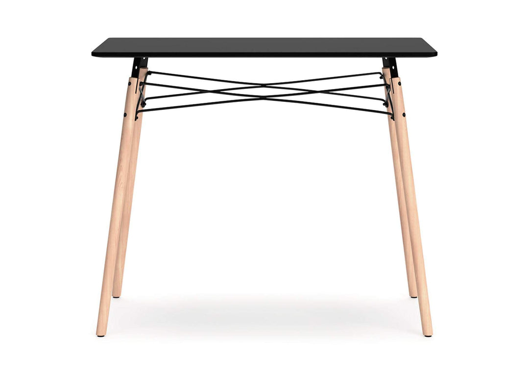 Jaspeni Black/Gray,Natural Home Office Desk (6615670161504)