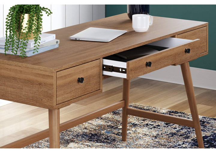 Thadamere Brown/Beige Home Office Desk (6615591485536)