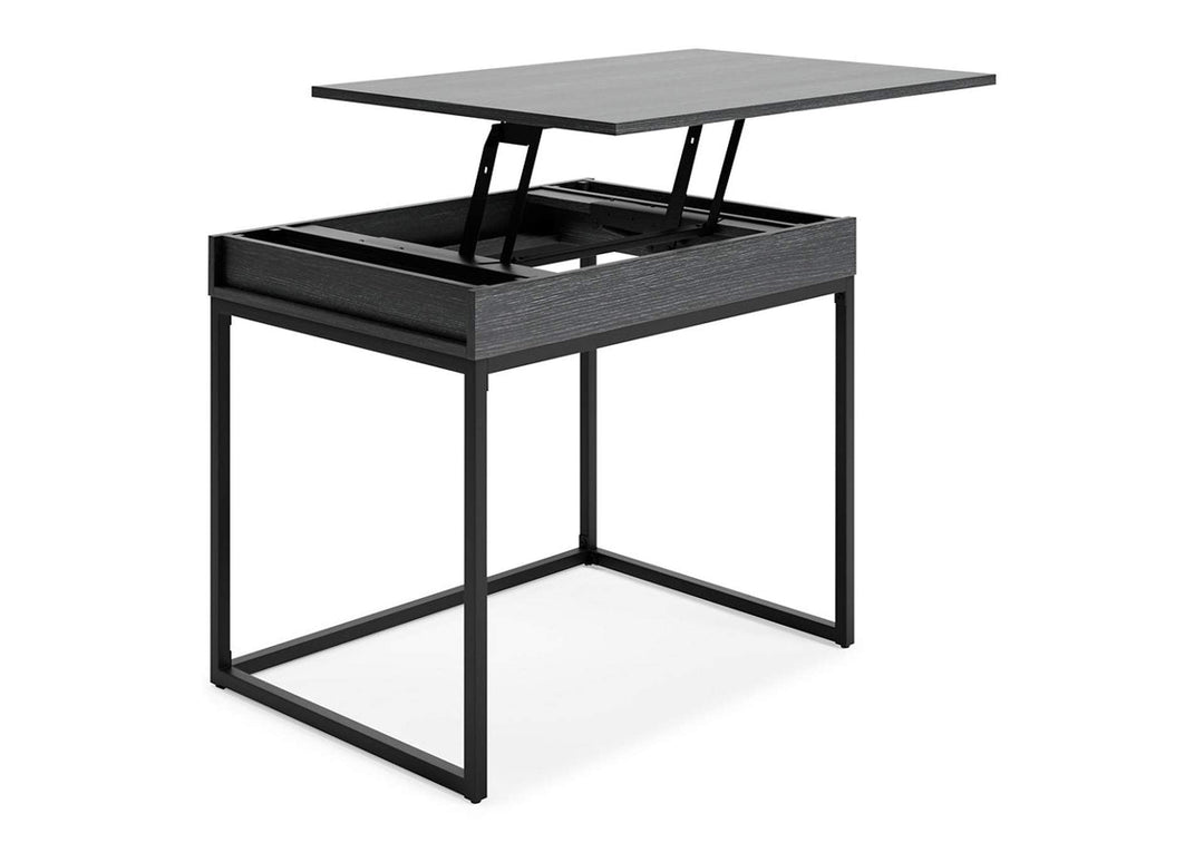 Yarlow Black/Gray Home Office Lift Top Desk (6615675437152)