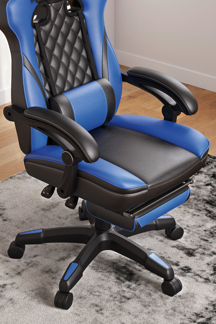 Lynxtyn Black/Gray,Blue Home Office Swivel Desk Chair (6616146608224)