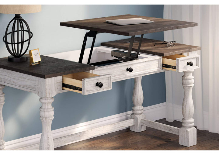 Havalance White,Black/Gray Home Office Desk (6615643652192)