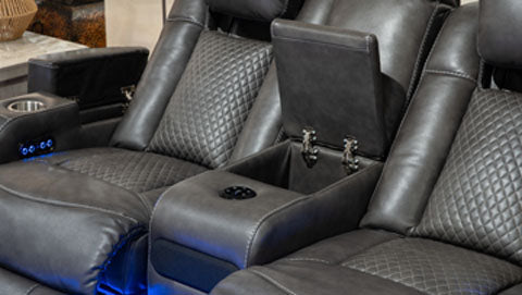 Fyne-Dyme Power Reclining Loveseat with Console