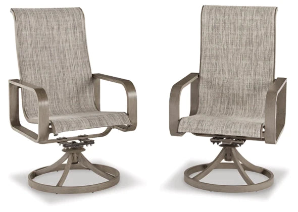 Beach Front Sling Swivel Chair (Set of 2) (6622996365408)