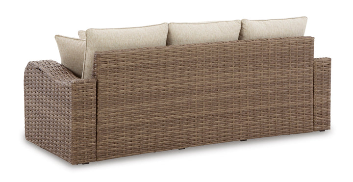 Sandy Bloom Outdoor Sofa with Cushion