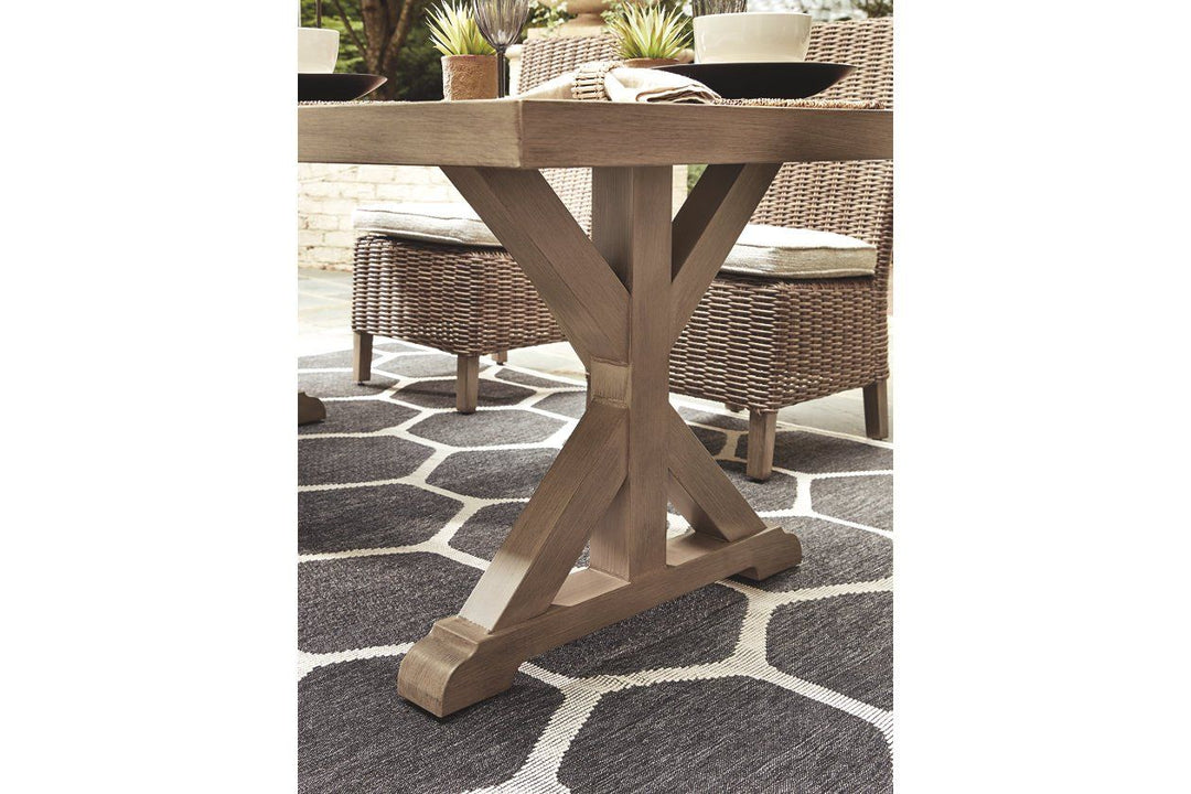 Beachcroft Dining Table with Umbrella Option - Al Rugaib Furniture (2207180062816)