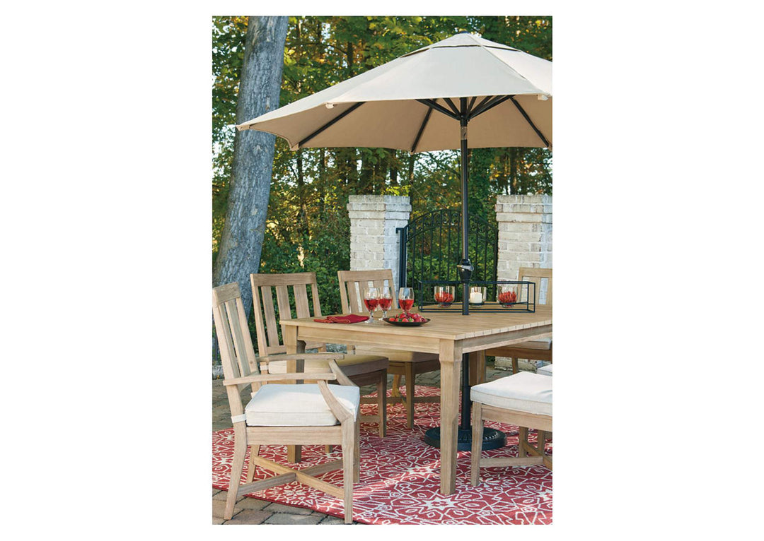 Clare View Dining Table with Umbrella Option (4488089469024)