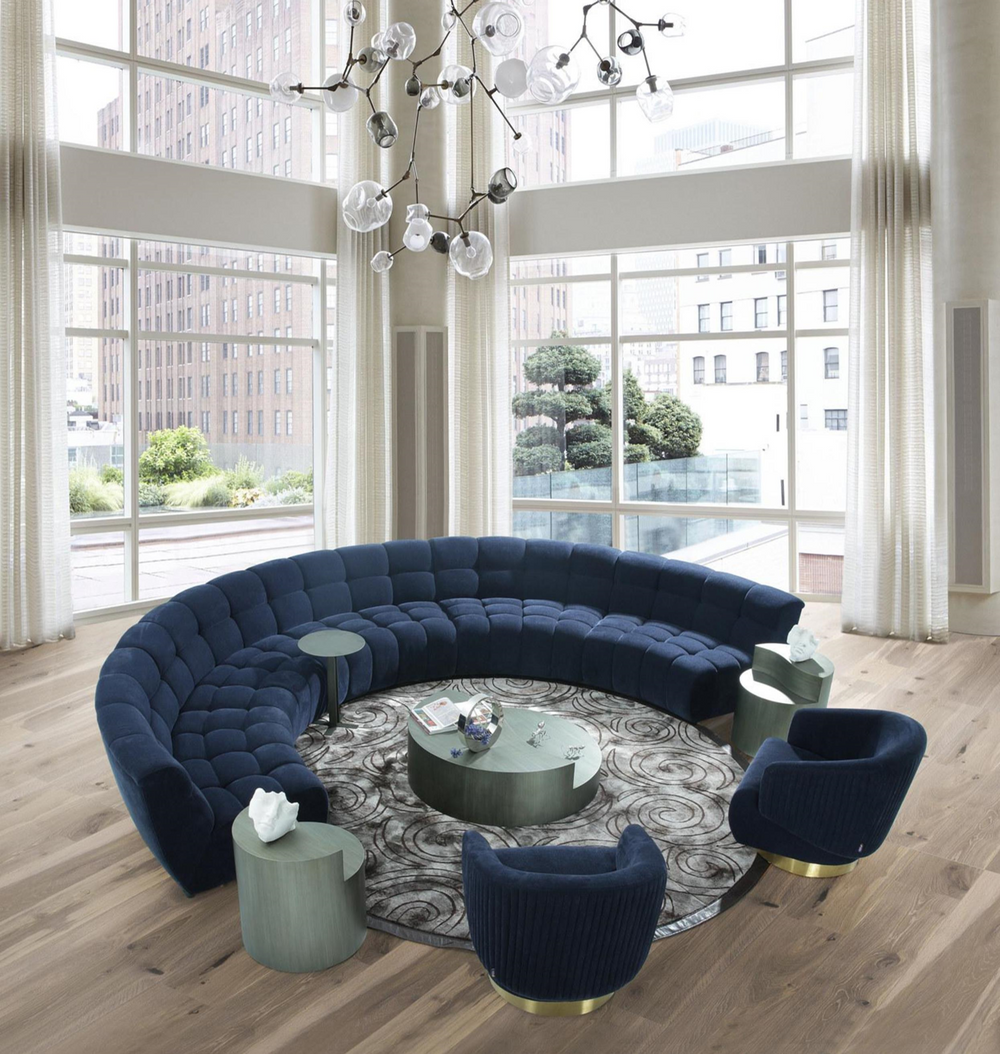 Dark Blue Sea - Modular Sofa Wedge (6536663924832)