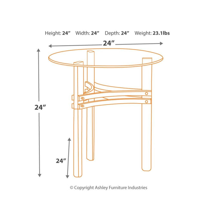 Braddoni Round End Table - Al Rugaib Furniture (4495104933984)