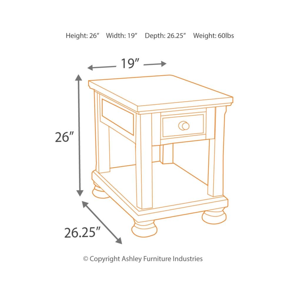 Porter Chair Side End Table - Al Rugaib Furniture (9667130642)