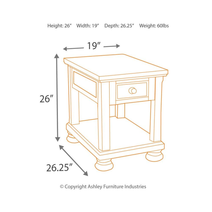 Porter Chair Side End Table - Al Rugaib Furniture (9667130642)