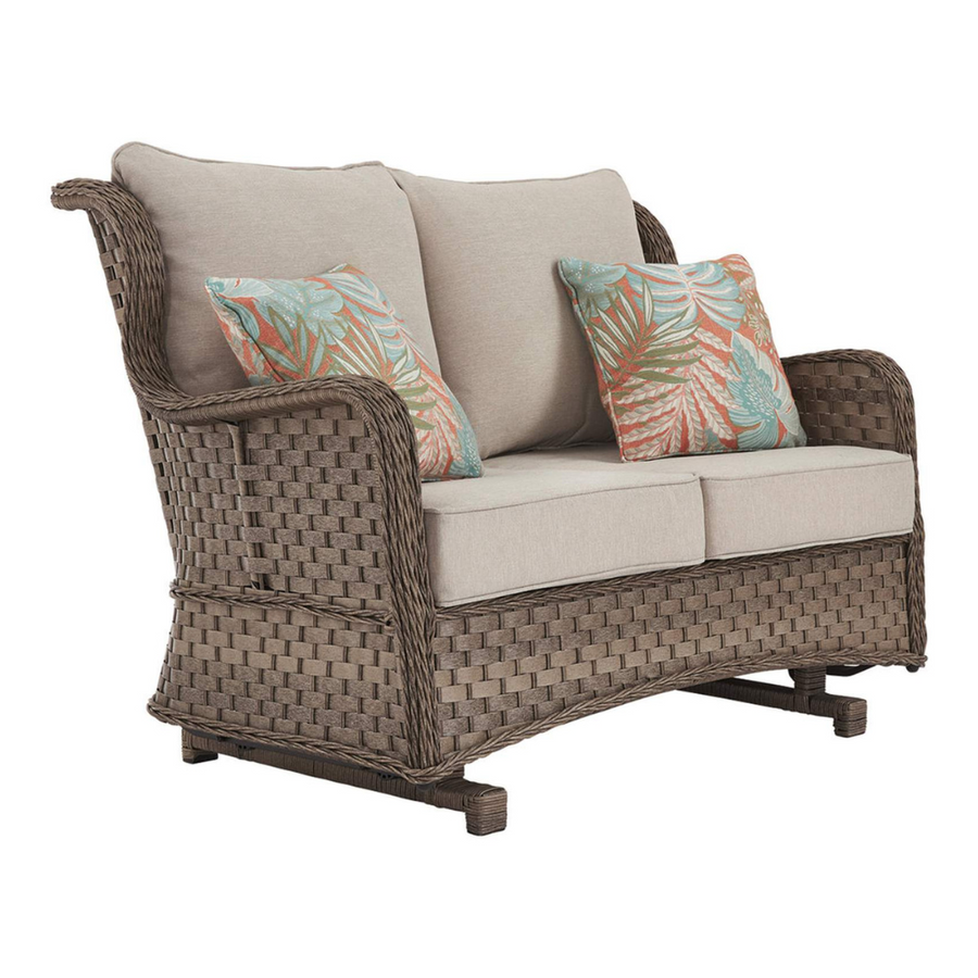 Clear Ridge Glider Loveseat with Cushion (4569788907616)