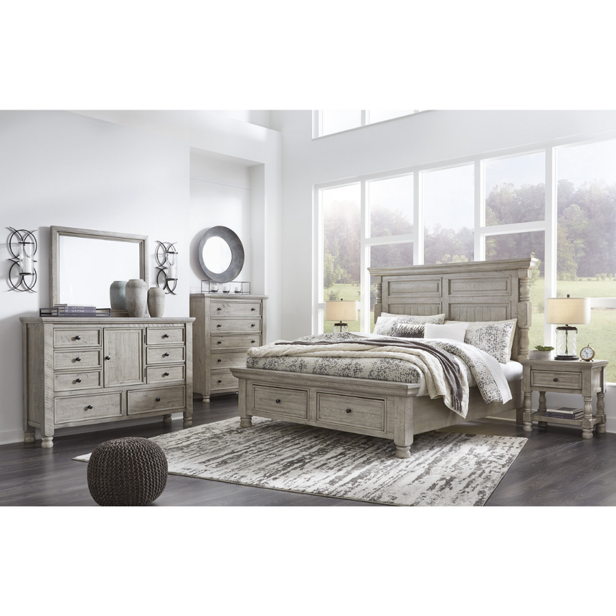 Harrastone King Bedroom Set No Chest (6592025133152)