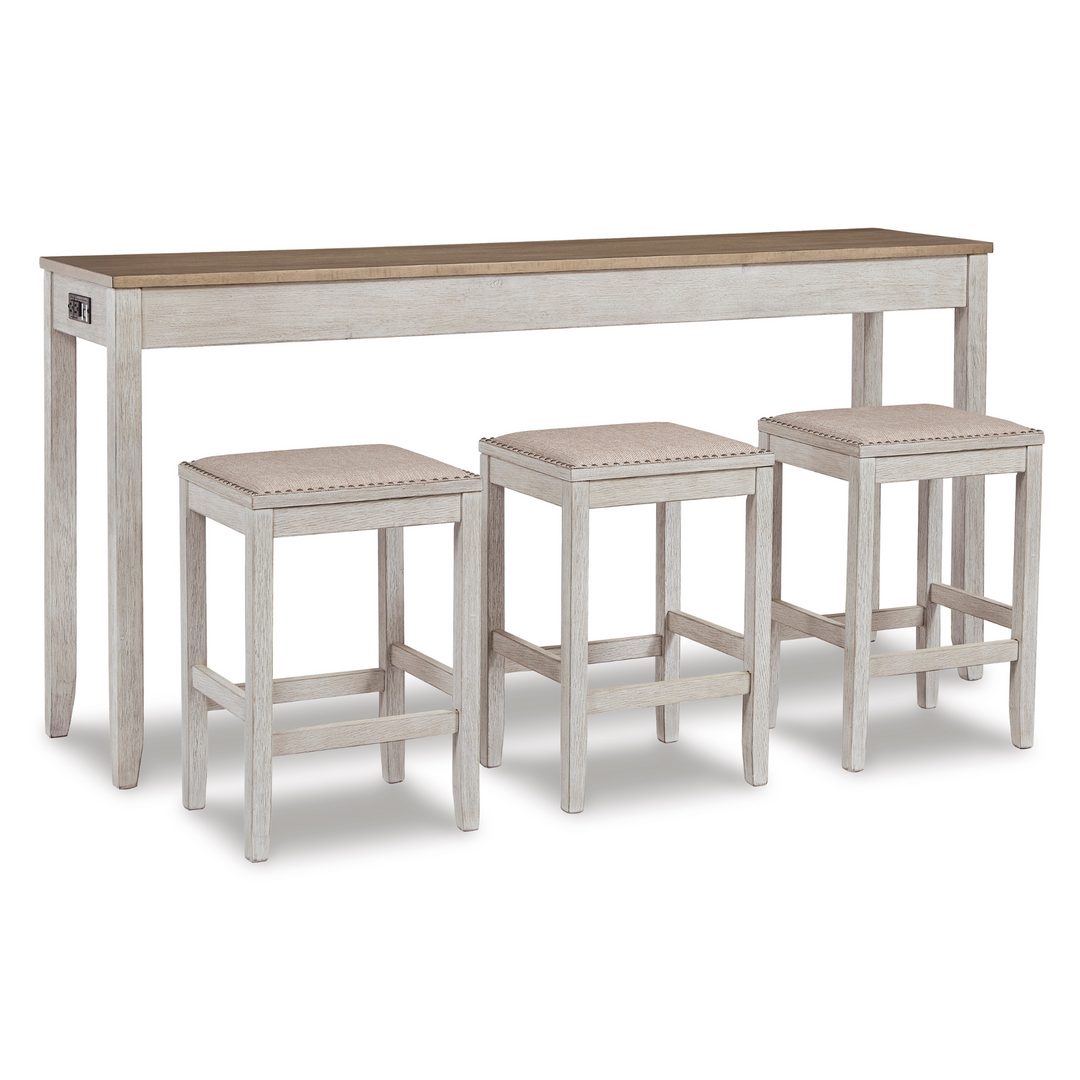 Skempton Counter Height Dining Table and 3 Bar Stools