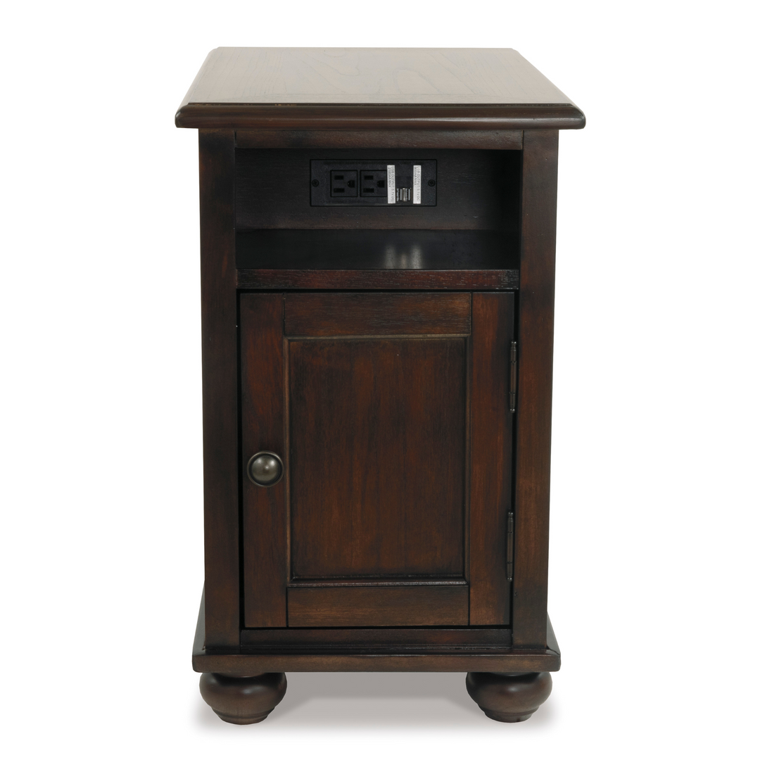 Barilanni Chairside End Table with USB Ports & Outlets