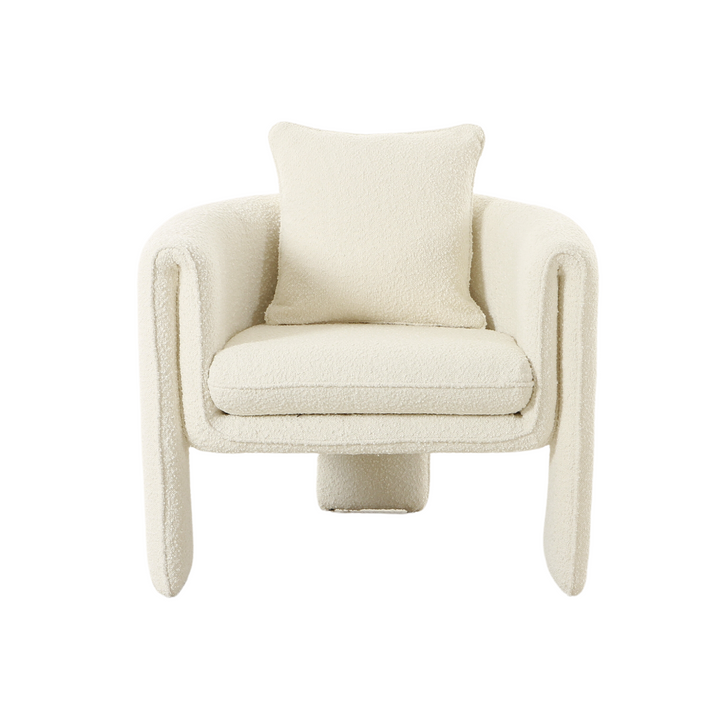 Floating Bouclé Cream Chair