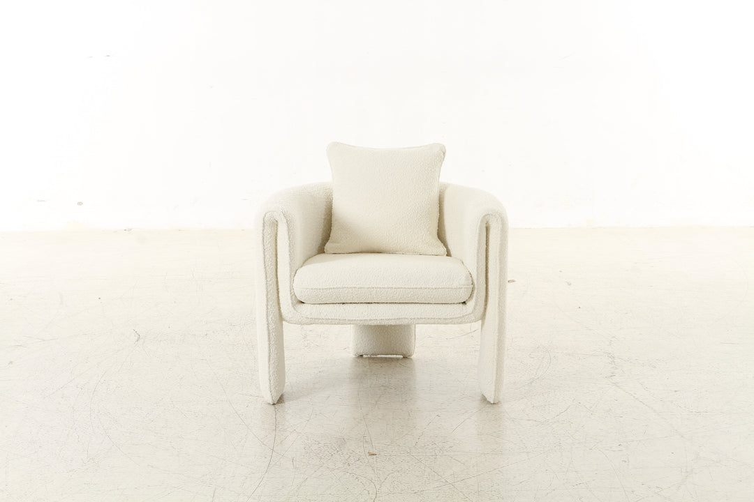 Floating Bouclé Cream Chair