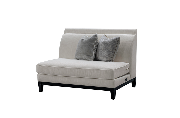 Romanian Key Beige Sectional Armless 2 seater