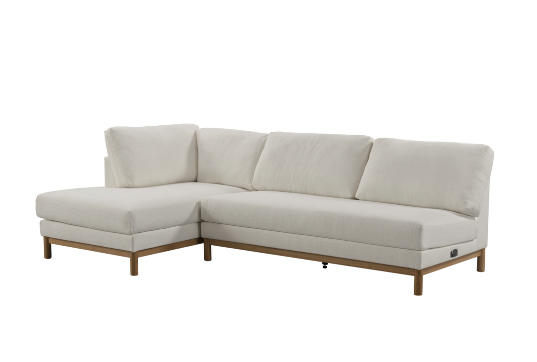 Hargrove Beige Sectional Armless 2 seater