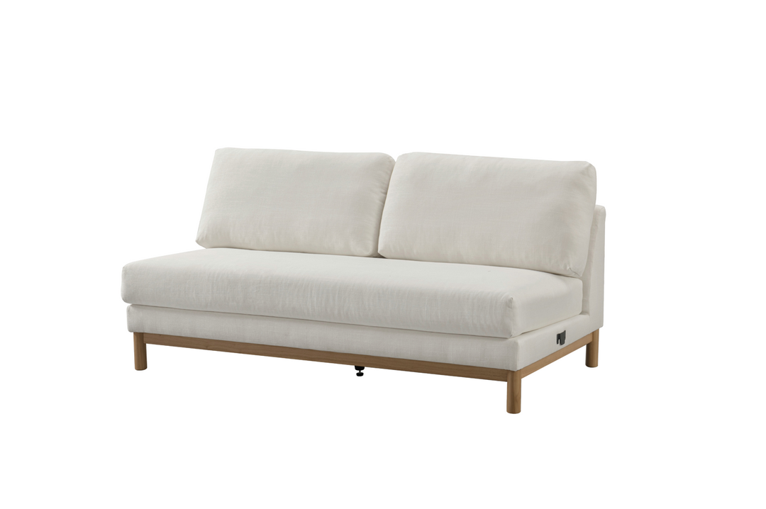 Hargrove Beige Sectional Armless 2 seater