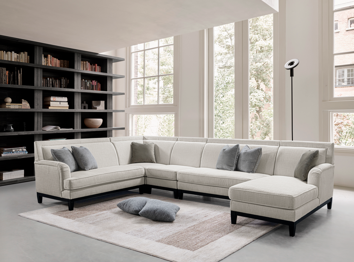 Romanian Key Beige Sectional Left Chaise